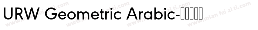 URW Geometric Arabic字体转换